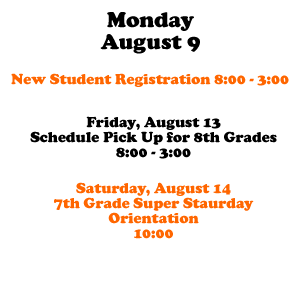 Student Registration & Schedule Info